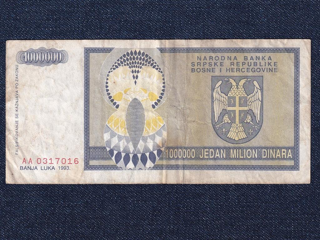Bosznia-Hercegovina K&ouml;zt&aacute;rsas&aacute;g (1992-0) 1 milli&oacute; D&iacute;n&aacute;r bankjegy
