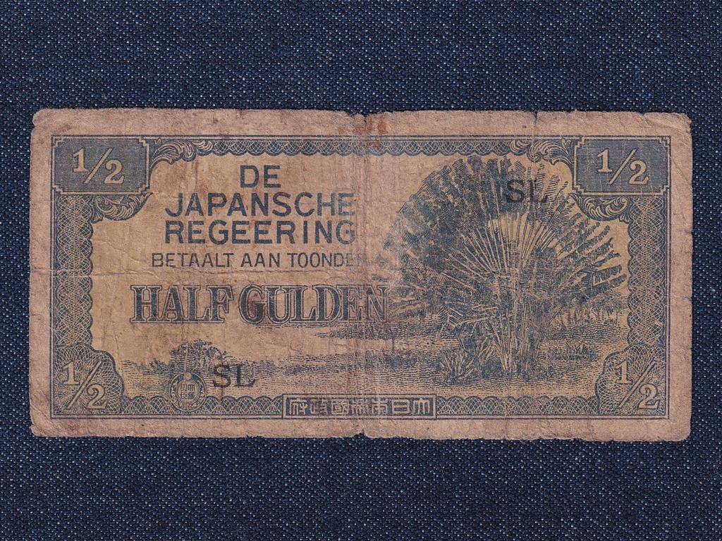 Holland Kelet India Jap&aacute;n megsz&aacute;ll&aacute;s 1/2 gulden bankjegy
