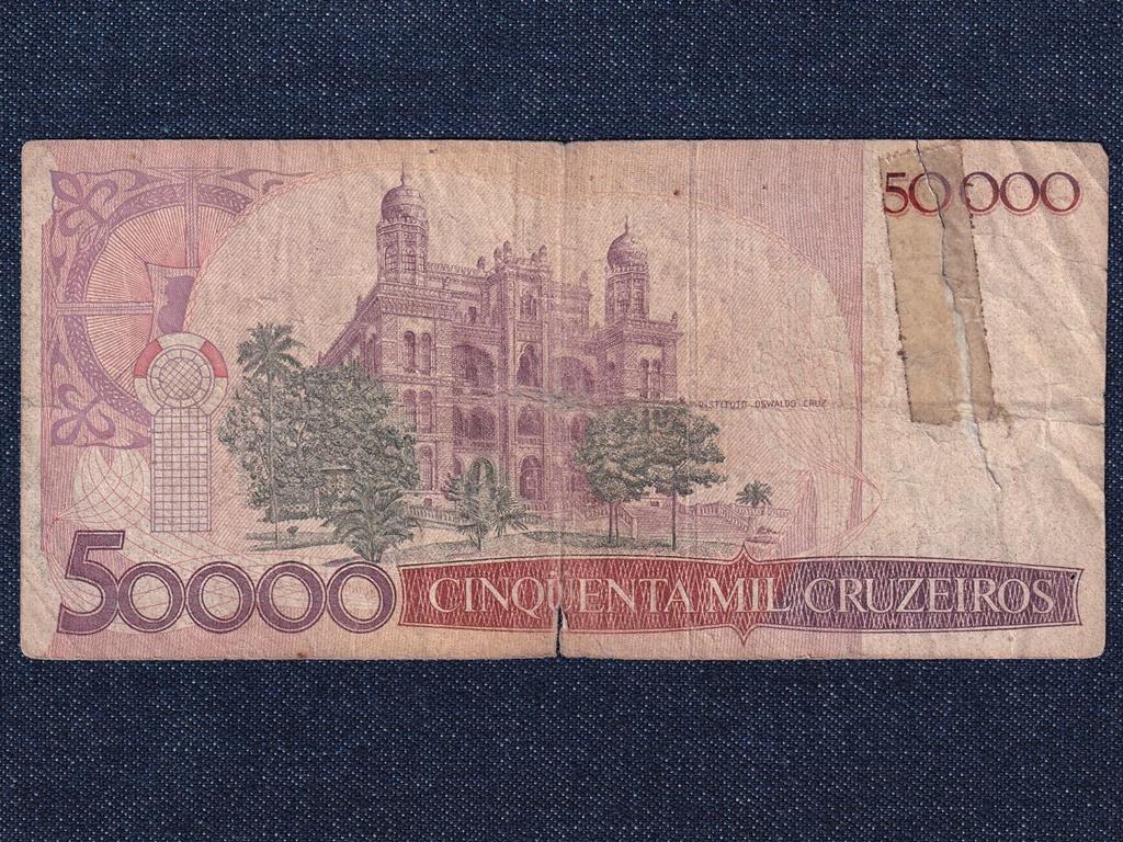Braz&iacute;lia Brazil Sz&ouml;vets&eacute;gi K&ouml;zt&aacute;rsas&aacute;g (1967-0) 50000 Cruzeiro bankjegy