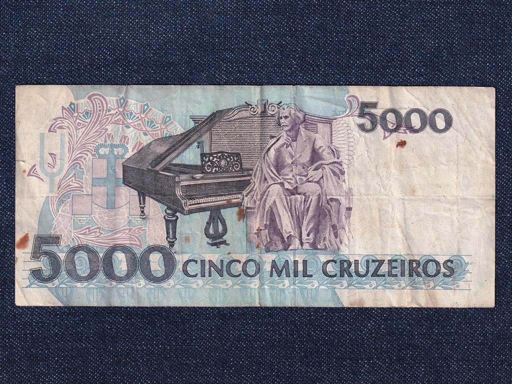 Braz&iacute;lia Brazil Sz&ouml;vets&eacute;gi K&ouml;zt&aacute;rsas&aacute;g (1967-0) 5000 Cruzeiro bankjegy