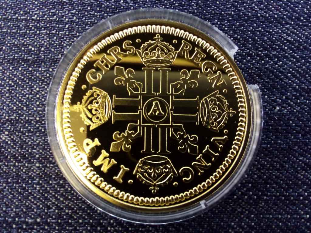 T&ouml;rt&eacute;nelmi aranyp&eacute;nzek ut&aacute;nveretben XIV. Lajos 4 Louis d'Or, 1644
