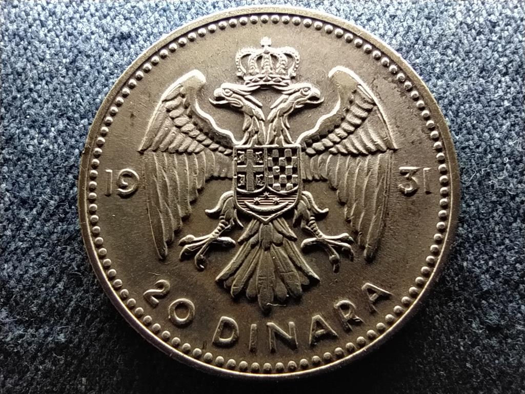 Jugoszl&aacute;via I. S&aacute;ndor (1921-1934) .500 ez&uuml;st 20 D&iacute;n&aacute;r