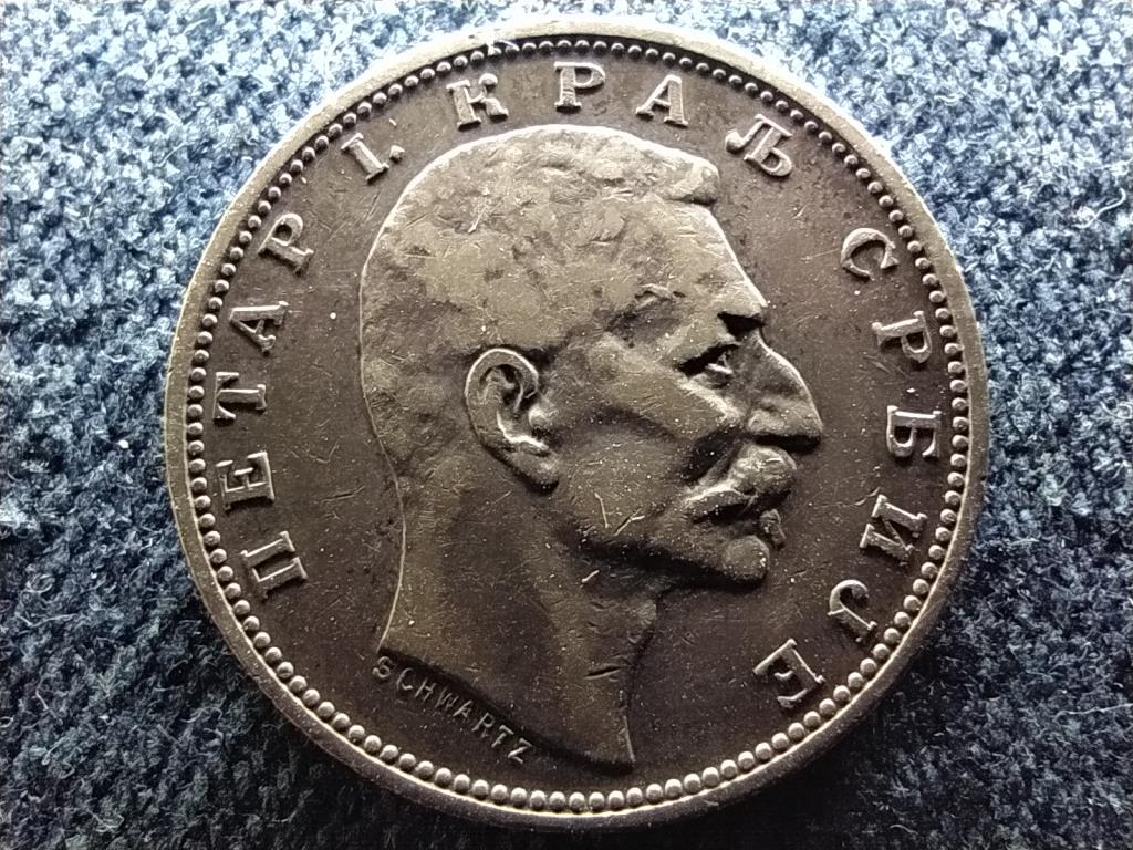 Szerbia I. P&eacute;ter (1903-1918) .835 ez&uuml;st 1 d&iacute;n&aacute;r