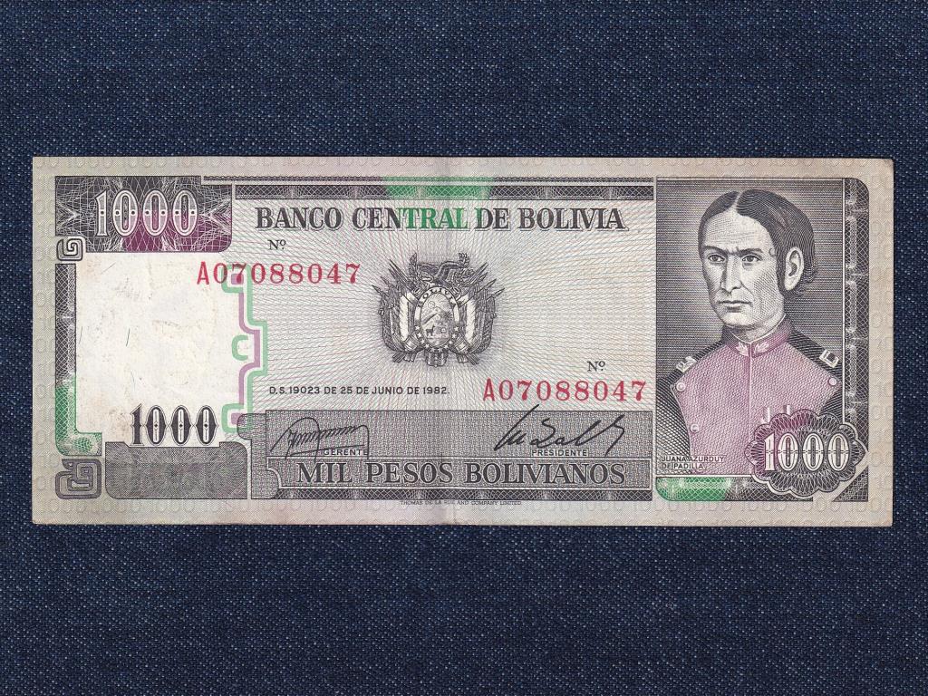 Bol&iacute;via K&ouml;zt&aacute;rsas&aacute;g (1825-2009) 1000 Pez&oacute; bankjegy