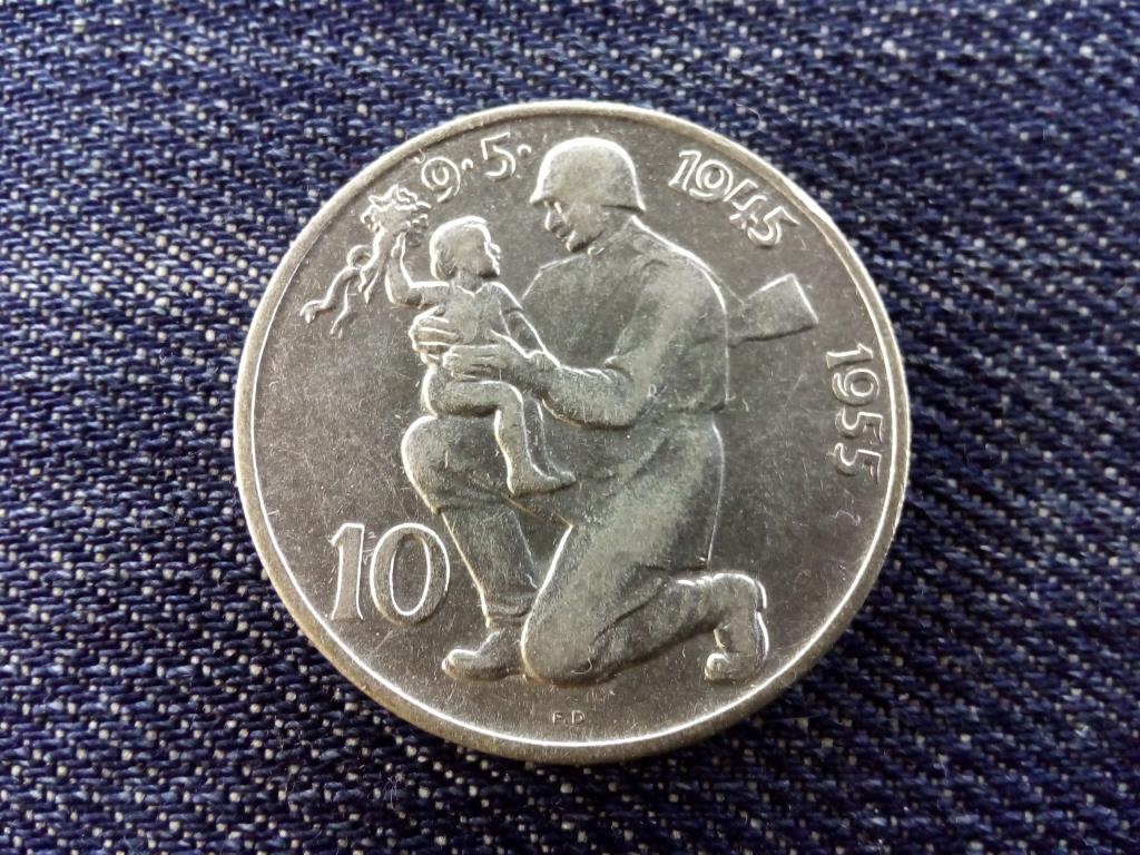 Csehszlov&aacute;kia 10 &eacute;ves felszabadul&aacute;s .500 ez&uuml;st 10 Korona