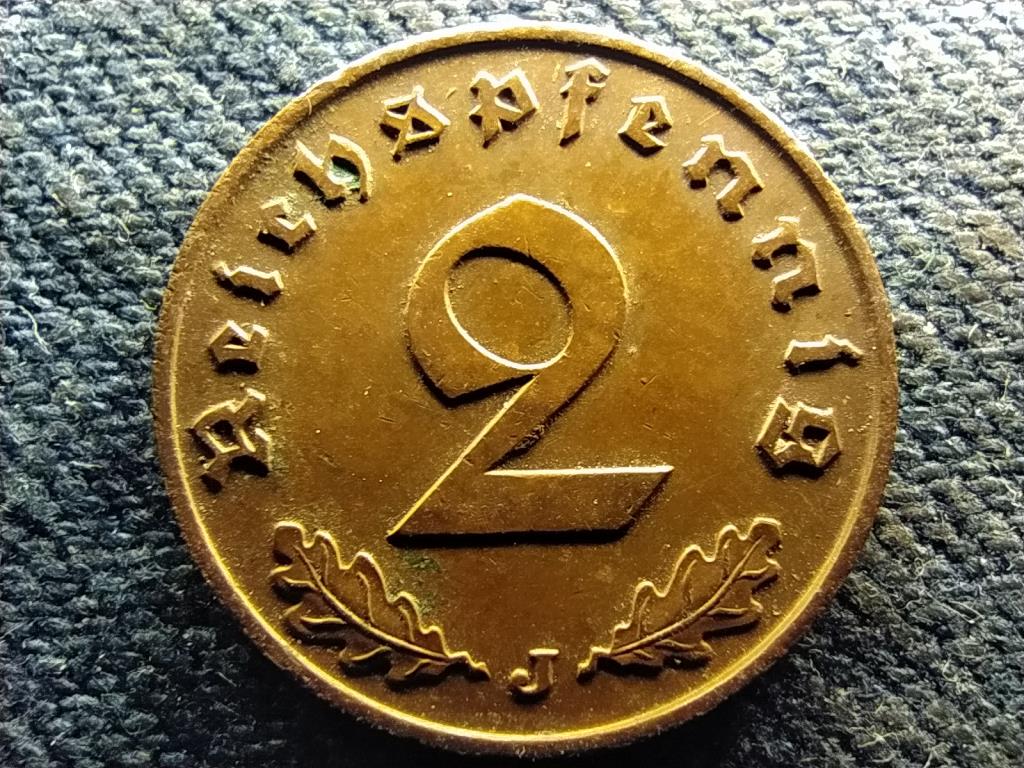 N&eacute;metorsz&aacute;g Horogkeresztes 2 birodalmi pfennig