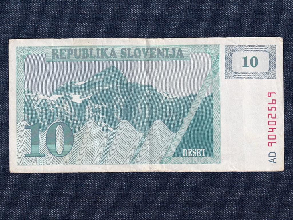 Szlov&eacute;nia 10 tolar bankjegy