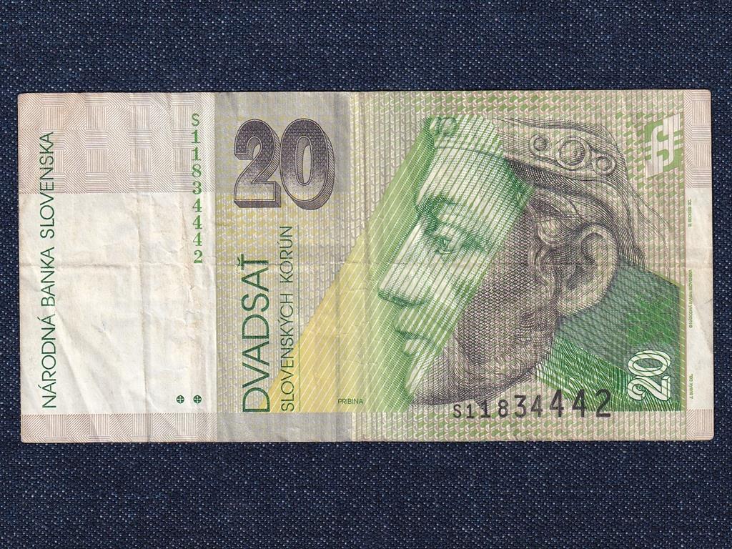 Szlov&aacute;kia 20 Korona bankjegy