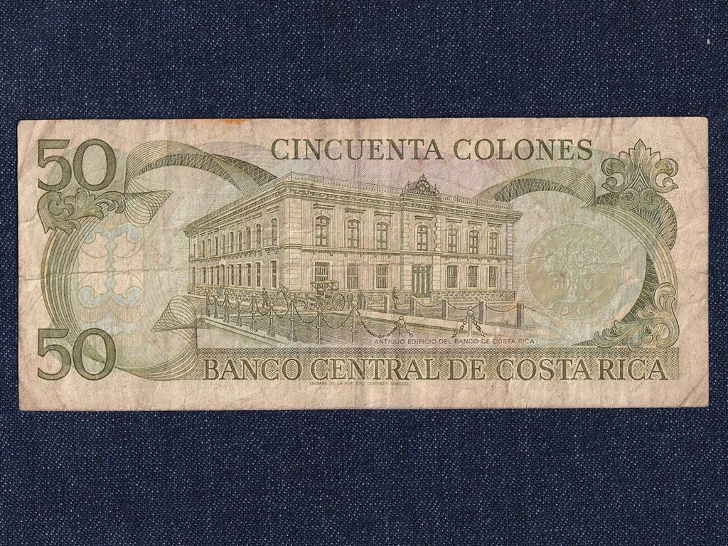 Costa Rica M&aacute;sodik K&ouml;zt&aacute;rsas&aacute;g (1948-0) 50 Col&oacute;n bankjegy