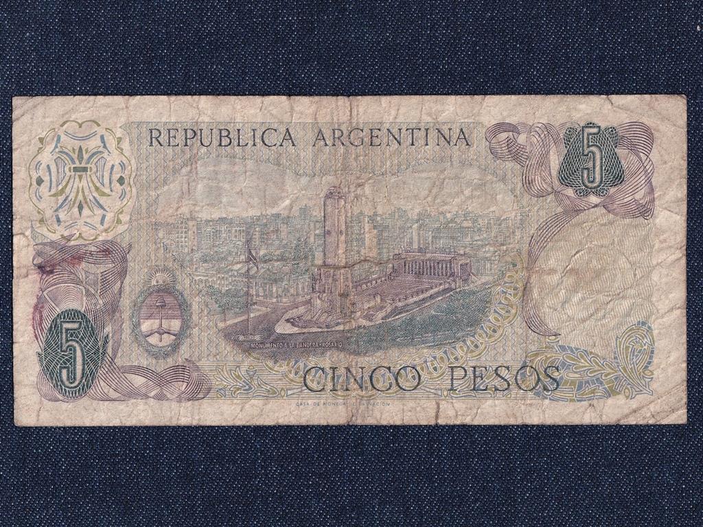 Argent&iacute;na Sz&ouml;vets&eacute;gi tartom&aacute;ny (1861-0) 5 Peso bankjegy