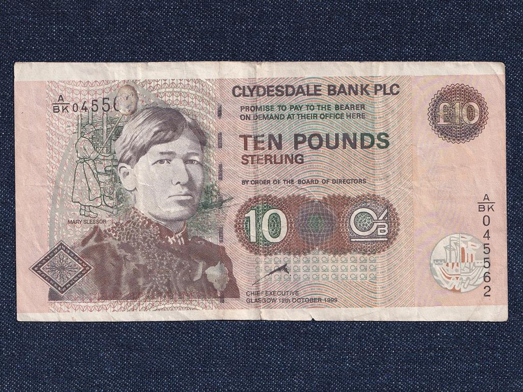 Sk&oacute;cia 10 font sterling bankjegy