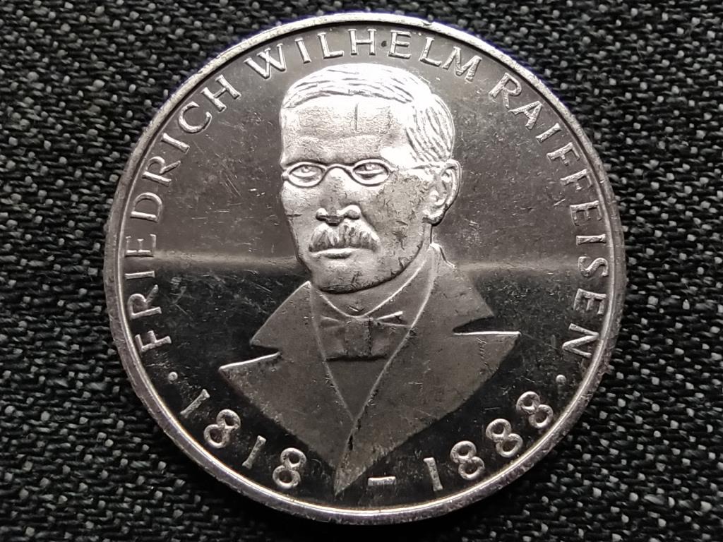 N&eacute;metorsz&aacute;g 150 &eacute;ve sz&uuml;letett Friedrich Wilhelm Raiffeisen .625 ez&uuml;st 5 M&aacute;rka