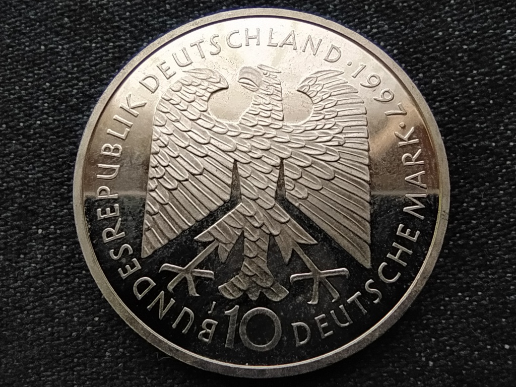 N&eacute;metorsz&aacute;g 200 &eacute;ve sz&uuml;letett Heinrich Heine .625 ez&uuml;st 10 M&aacute;rka