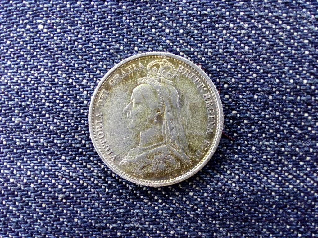 Anglia Vikt&oacute;ria (1837-1901) .925 ez&uuml;st 6 Pence