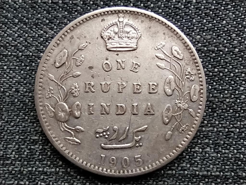 India VII. Edward (1901-1910) .917 ez&uuml;st 1 R&uacute;pia