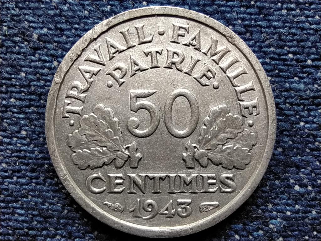 Franciaorsz&aacute;g Vichy &Aacute;llam (1940-1944) 50 Centimes