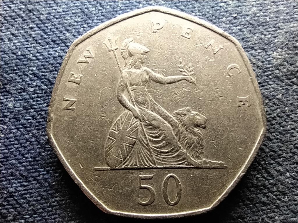 Anglia II. Erzs&eacute;bet (1952-) 50 &Uacute;j Penny