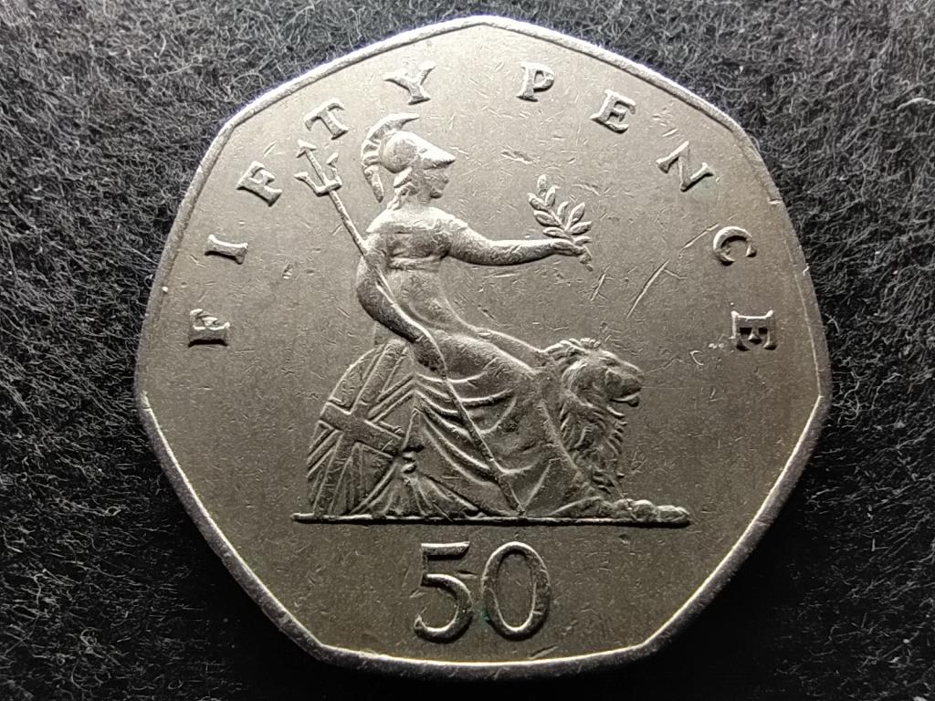 Anglia II. Erzs&eacute;bet (1952-) 50 &Uacute;j Penny