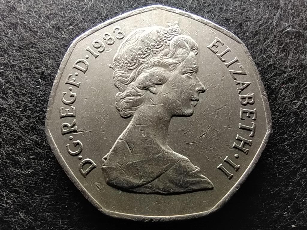 Anglia II. Erzs&eacute;bet (1952-) 50 &Uacute;j Penny