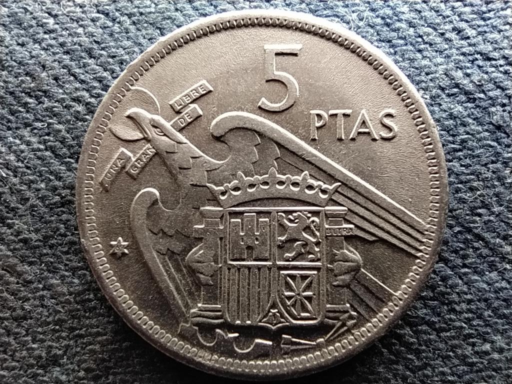 Spanyolorsz&aacute;g Francisco Franco (1936-1975) 5 Peseta 1957