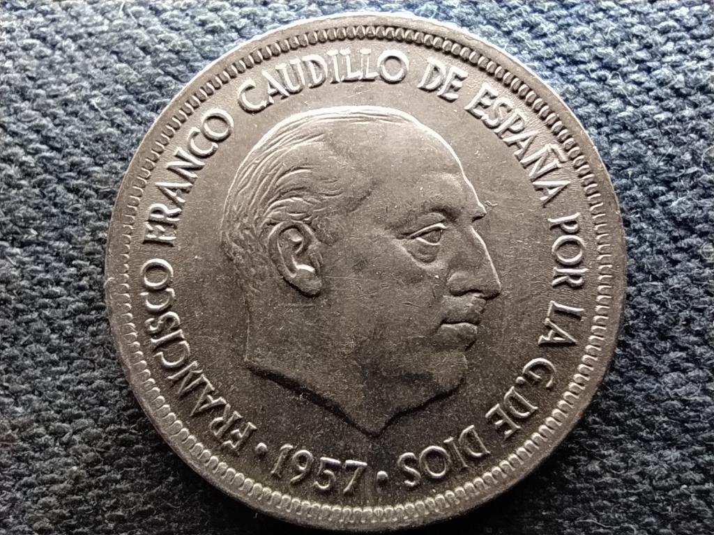 Spanyolorsz&aacute;g Francisco Franco (1936-1975) 5 Peseta 1957
