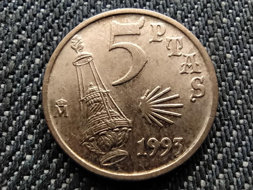 Spanyolorsz&aacute;g Szent Jakab jubileumi &eacute;ve 5 Peseta