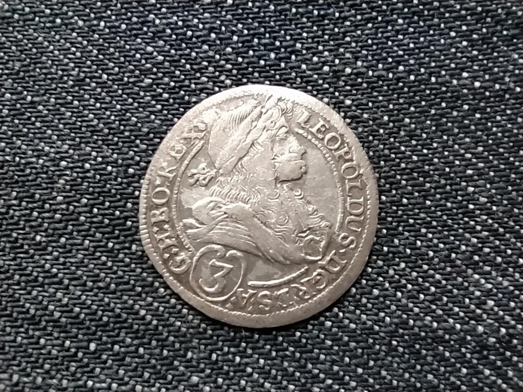 N&eacute;met-R&oacute;mai Birodalom Leopold I. cs&aacute;sz&aacute;r (1658-1705) ez&uuml;st 3 krajc&aacute;r