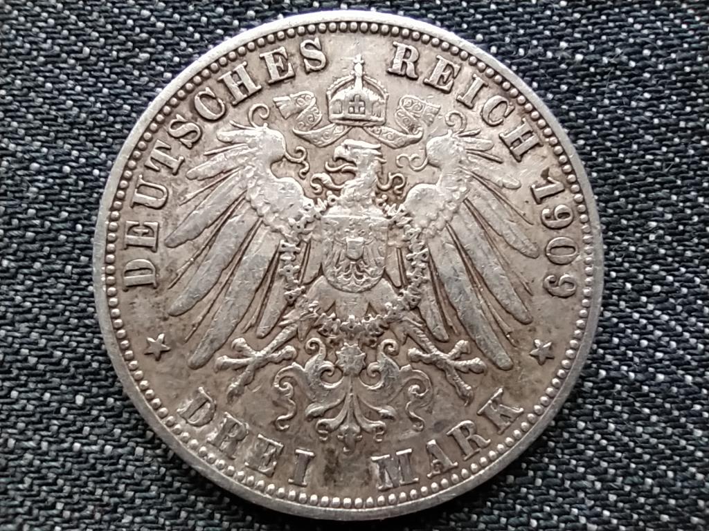 N&eacute;metorsz&aacute;g W&uuml;rttembergi kir&aacute;lys&aacute;g II. Vilmos .900 ez&uuml;st 3 M&aacute;rka