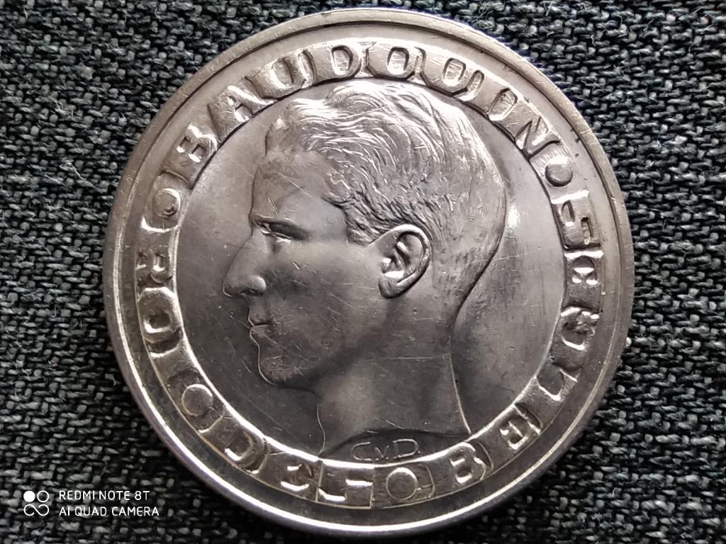 Belgium I. Baudouin Br&uuml;sszeli Vil&aacute;gki&aacute;ll&iacute;t&aacute;s francia sz&ouml;veg .835 ez&uuml;st 50 Frank