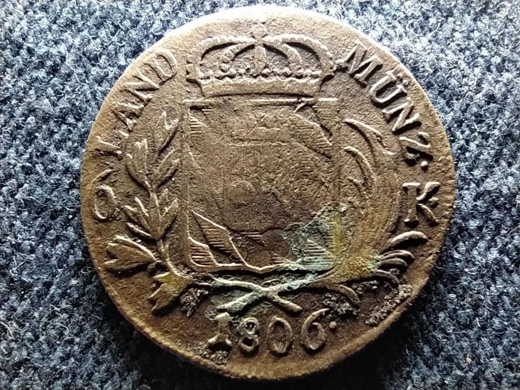 N&eacute;met &Aacute;llamok Bajororsz&aacute;g I. Miksa (1806-1825) .333 ez&uuml;st 6 krajc&aacute;r