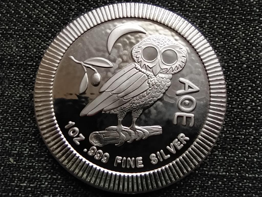 Niue II. Erzs&eacute;bet Athena bagoly 1 uncia .999 ez&uuml;st 2 doll&aacute;r