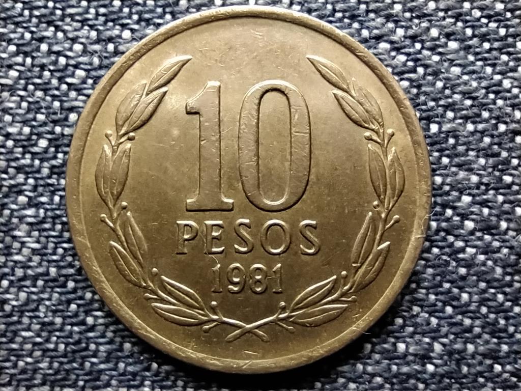Chile K&ouml;zt&aacute;rsas&aacute;g (1818-0) 10 Peso