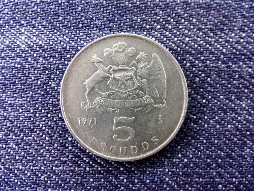 Chile K&ouml;zt&aacute;rsas&aacute;g (1818-0) 5 Escudo