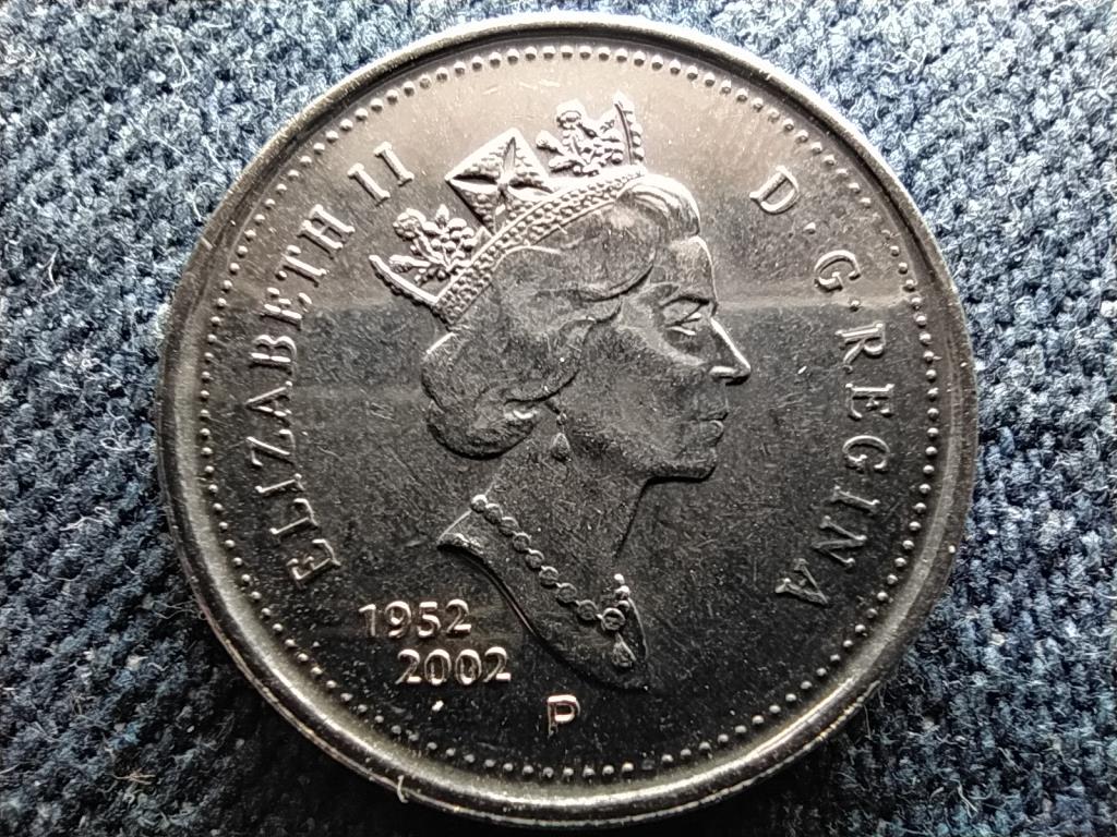 Kanada 50 &eacute;ve uralkodik II. Erzs&eacute;bet 5 Cent