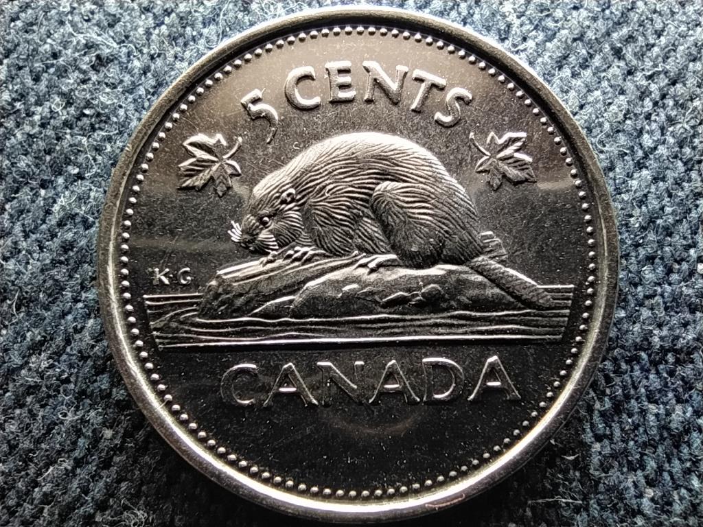 Kanada 50 &eacute;ve uralkodik II. Erzs&eacute;bet 5 Cent