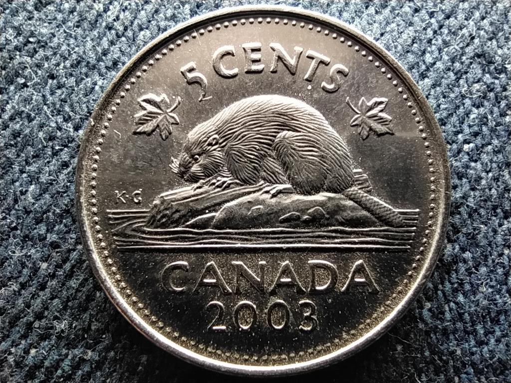 Kanada II. Erzs&eacute;bet m&aacute;gneses 5 Cent