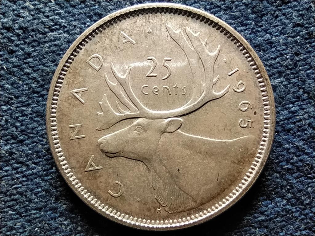 Kanada II. Erzs&eacute;bet .800 ez&uuml;st 25 Cent