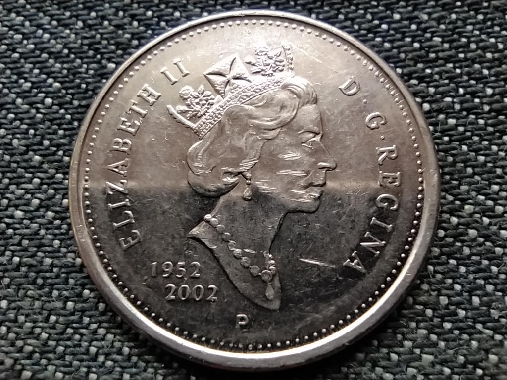 Kanada 50 &eacute;ve uralkodik II. Erzs&eacute;bet 25 Cent