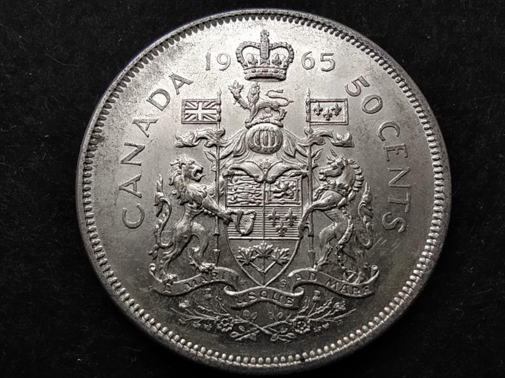 Kanada II. Erzs&eacute;bet .800 ez&uuml;st 50 Cent