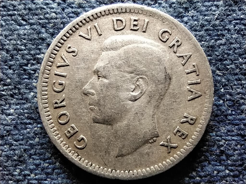 Kanada VI. Gy&ouml;rgy .800 ez&uuml;st 10 Cent