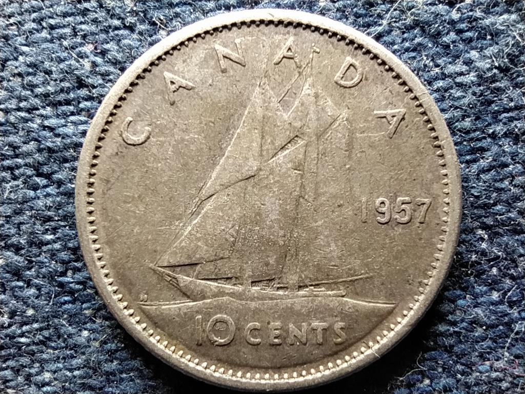 Kanada II. Erzs&eacute;bet .800 ez&uuml;st 10 Cent