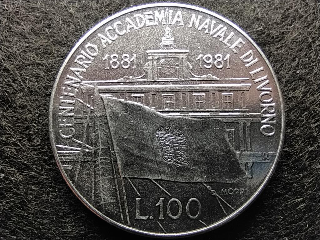 Olaszorsz&aacute;g Livorno Tenger&eacute;szeti Akad&eacute;mia centen&aacute;riuma 100 L&iacute;ra