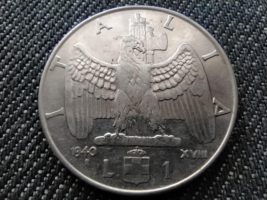 Olaszorsz&aacute;g III. Viktor Em&aacute;nuel (1900-1946) nem m&aacute;gneses 1 L&iacute;ra