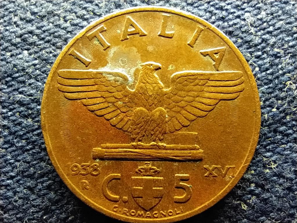 Olaszorsz&aacute;g III. Viktor Em&aacute;nuel (1900-1946) 5 Centesimi