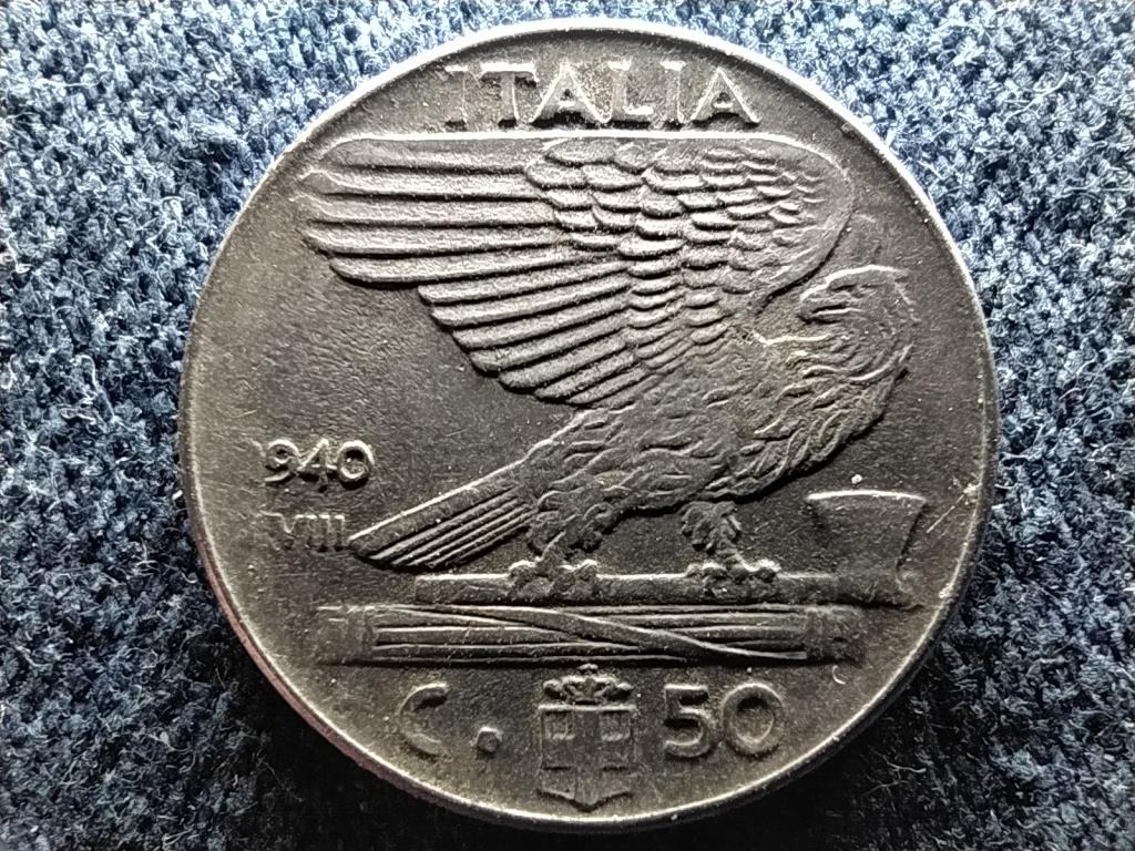 Olaszorsz&aacute;g III. Viktor Em&aacute;nuel (1900-1946) m&aacute;gneses 50 Centesimi
