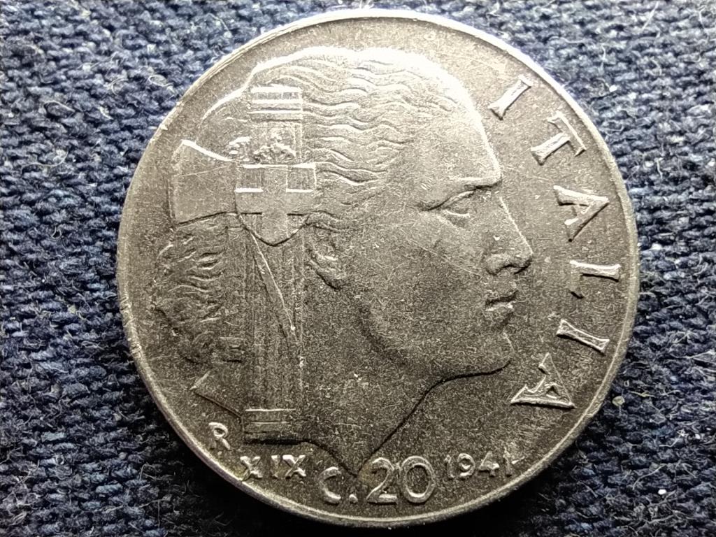 Olaszorsz&aacute;g III. Viktor Em&aacute;nuel (1900-1946) 20 Centesimi