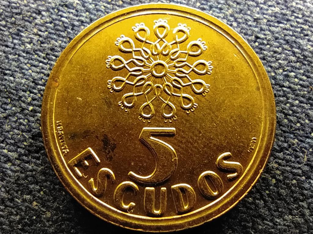 Portug&aacute;lia Harmadik K&ouml;zt&aacute;rsas&aacute;g (1974-napjaink) 5 Escudo 