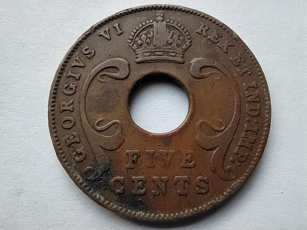 Brit-Kelet-Afrika VI. Gy&ouml;rgy (1936-1952) 5 cent