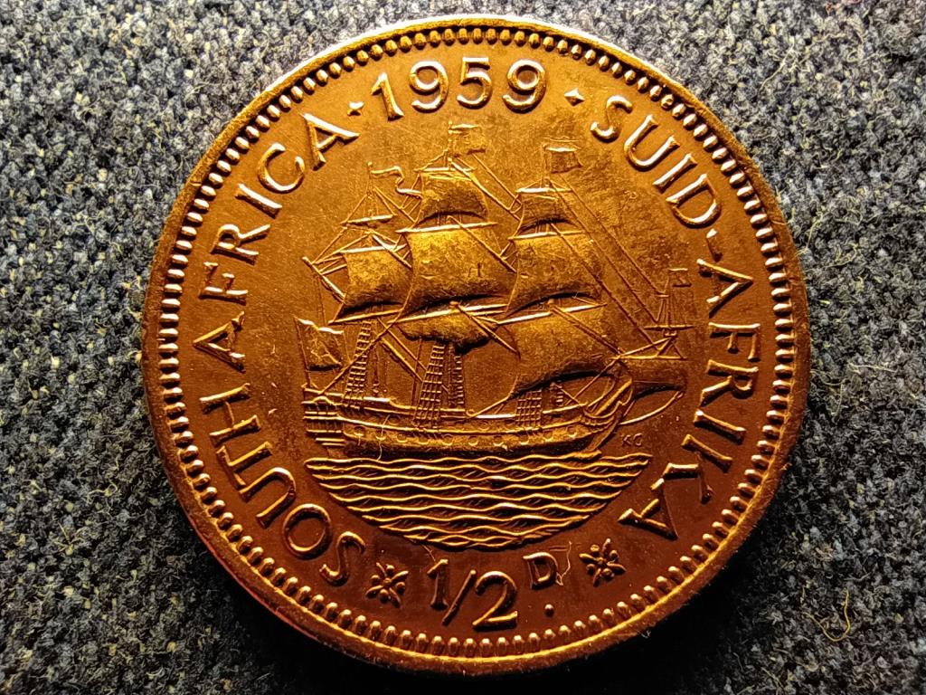 D&eacute;l-Afrikai K&ouml;zt&aacute;rsas&aacute;g II. Erzs&eacute;bet Suid Afrika 1/2 Penny