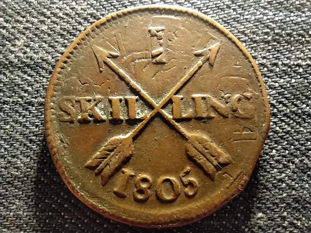 Sv&eacute;dorsz&aacute;g IV. Guszt&aacute;v Adolf (1792-1809) 1 Skilling